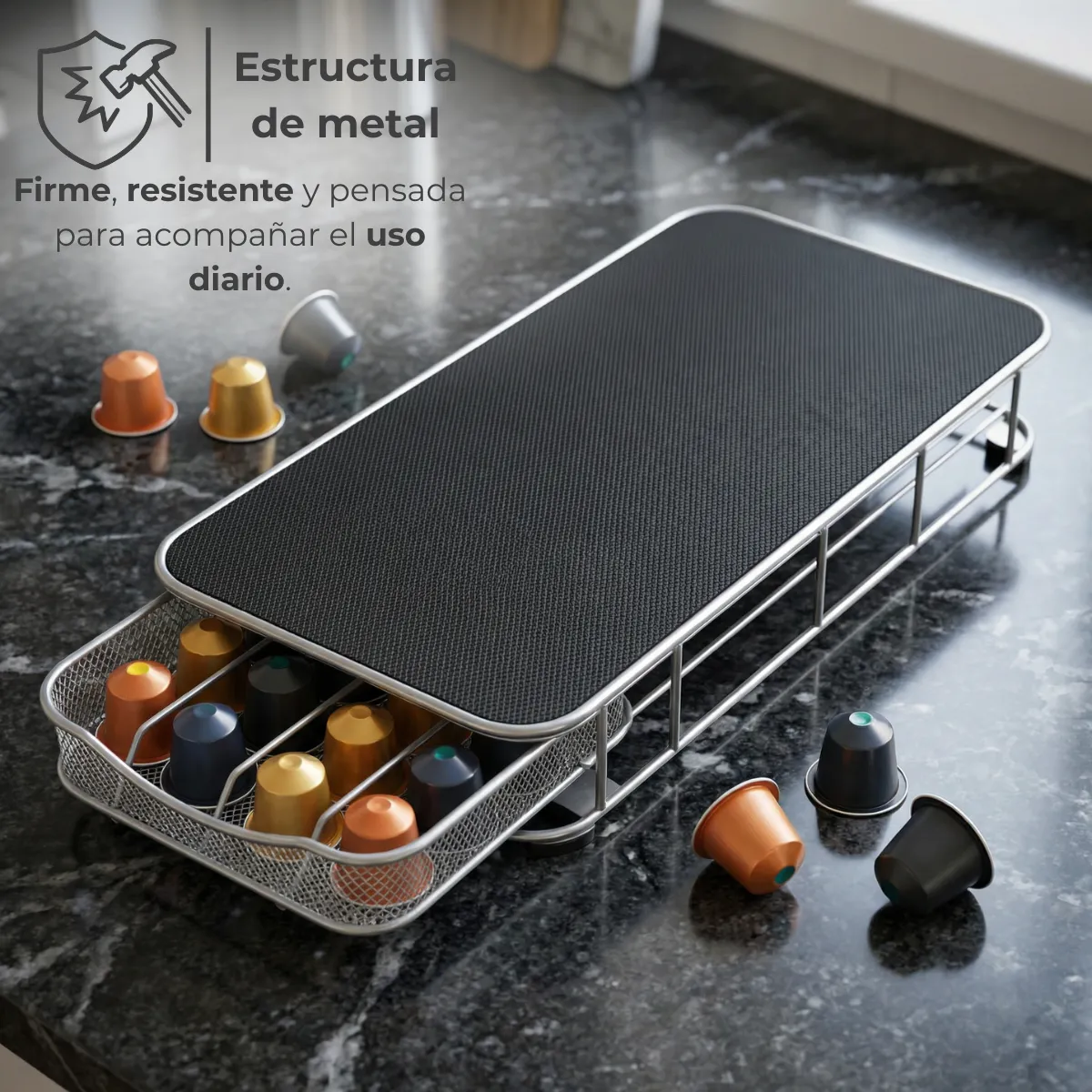 Portacapsulas Nespresso Gris 2