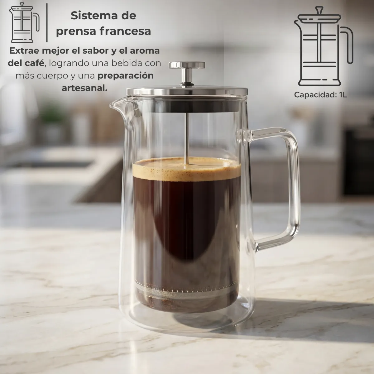 Cafetera Doble Vidrio 2