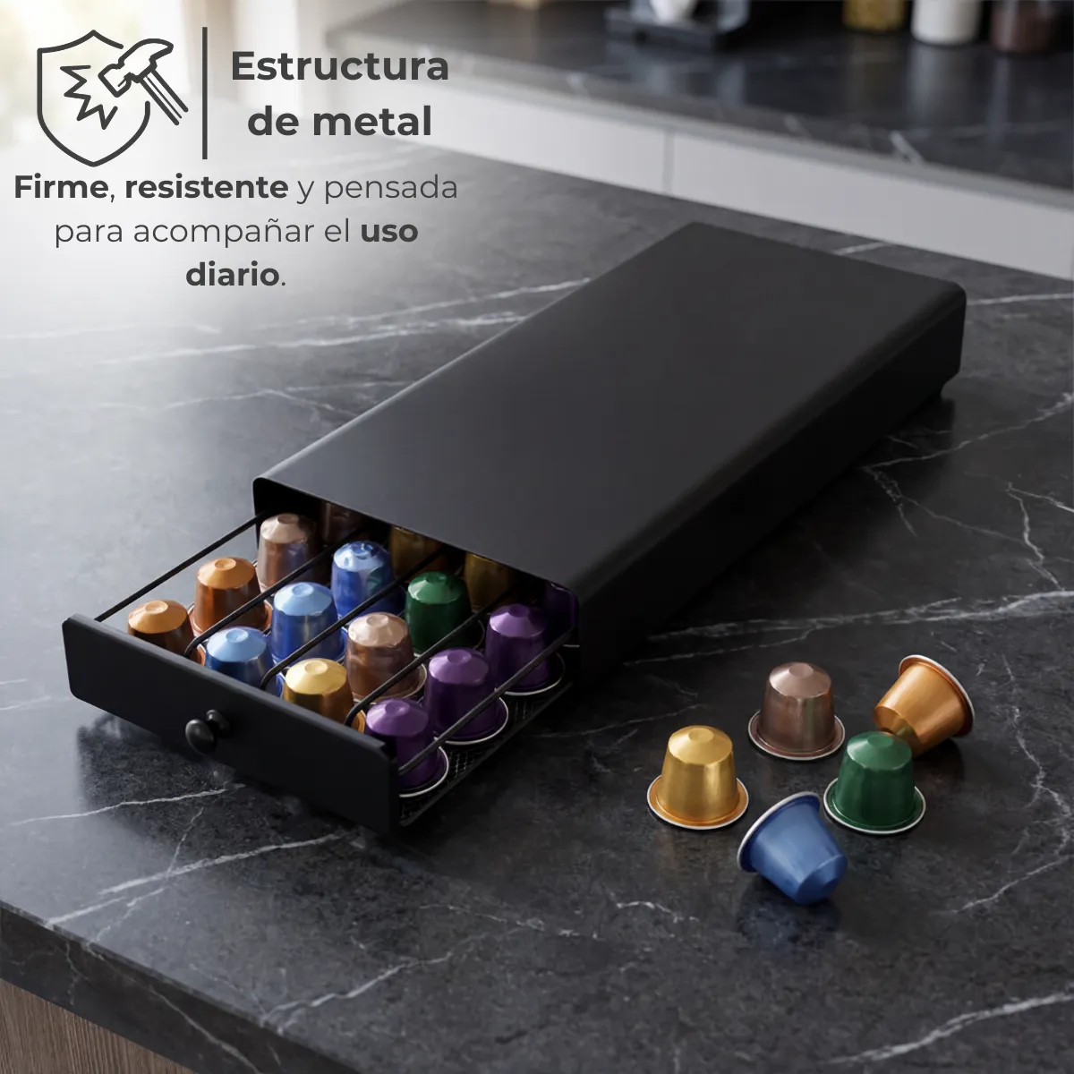 Portacapsulas Nespresso Negro 3