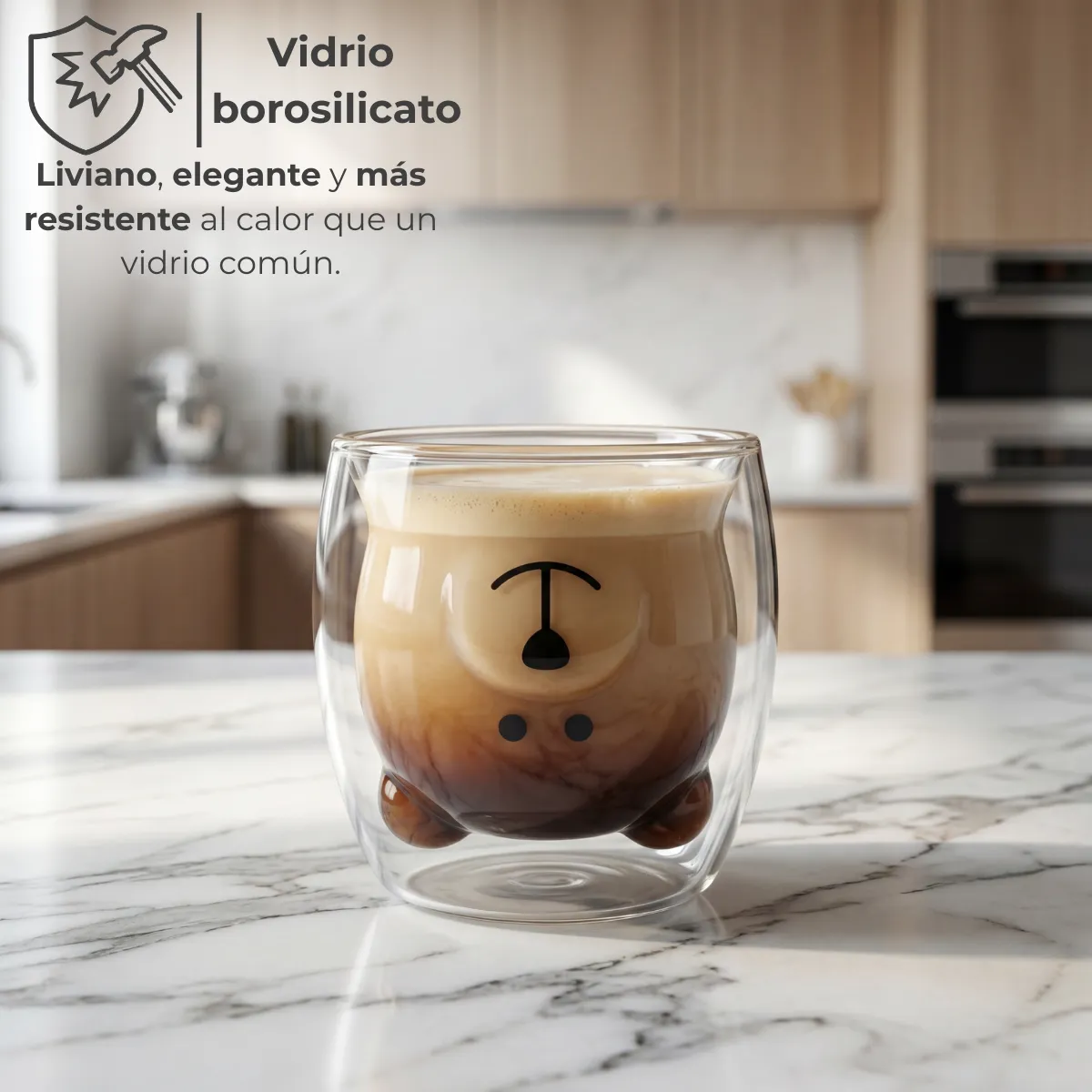 Vaso de Oso Doble Vidrio 2
