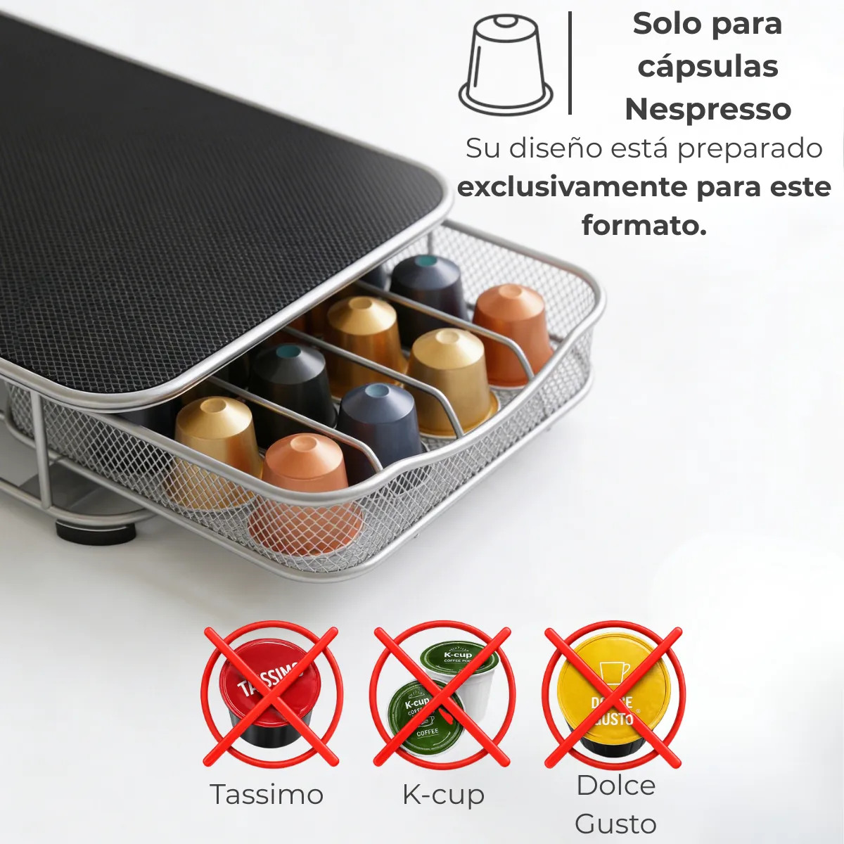Portacapsulas Nespresso Gris 5