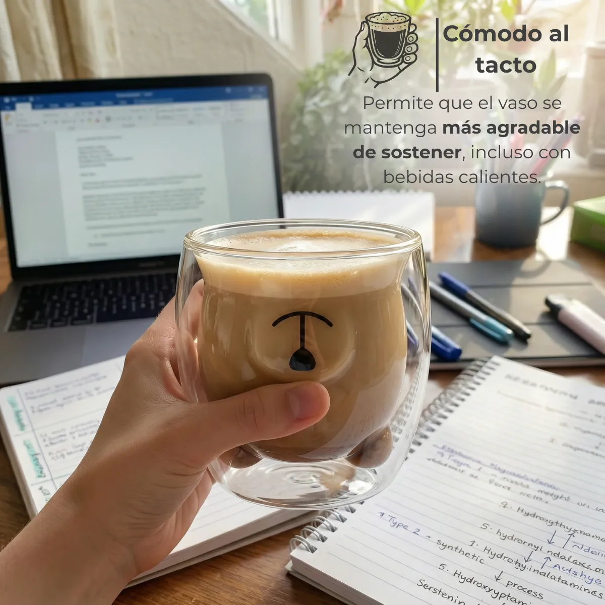 Vaso de Oso Doble Vidrio 3