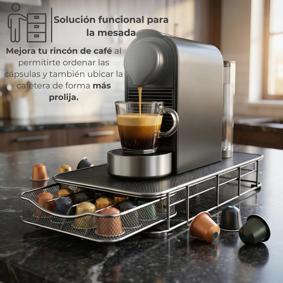 Portacapsulas Nespresso Gris 6