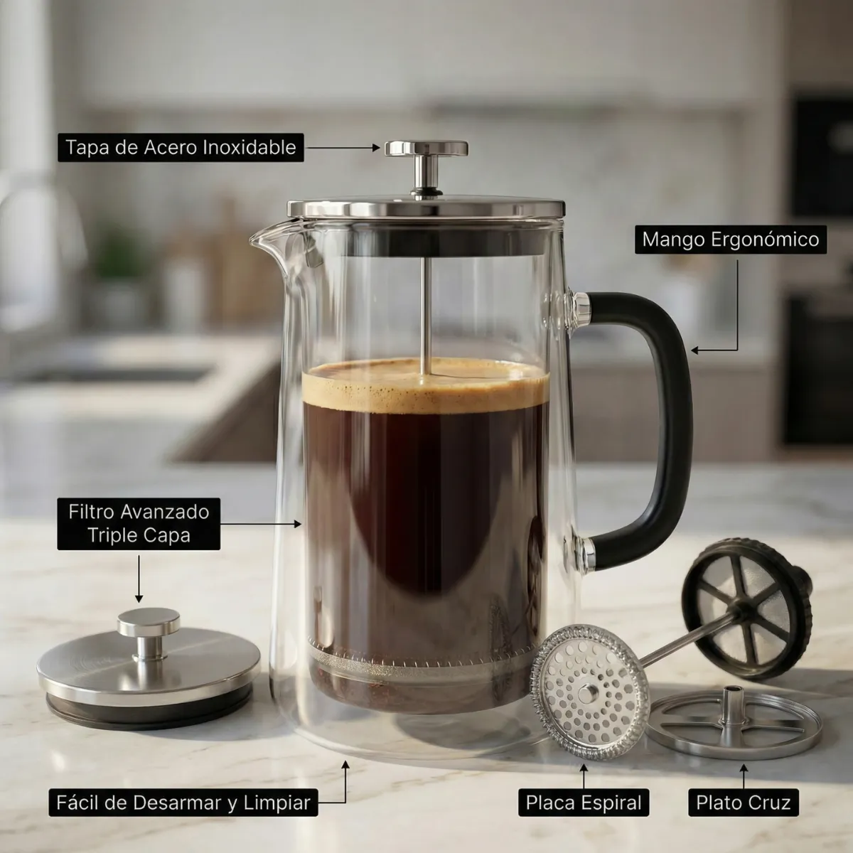 Cafetera Doble Vidrio 7