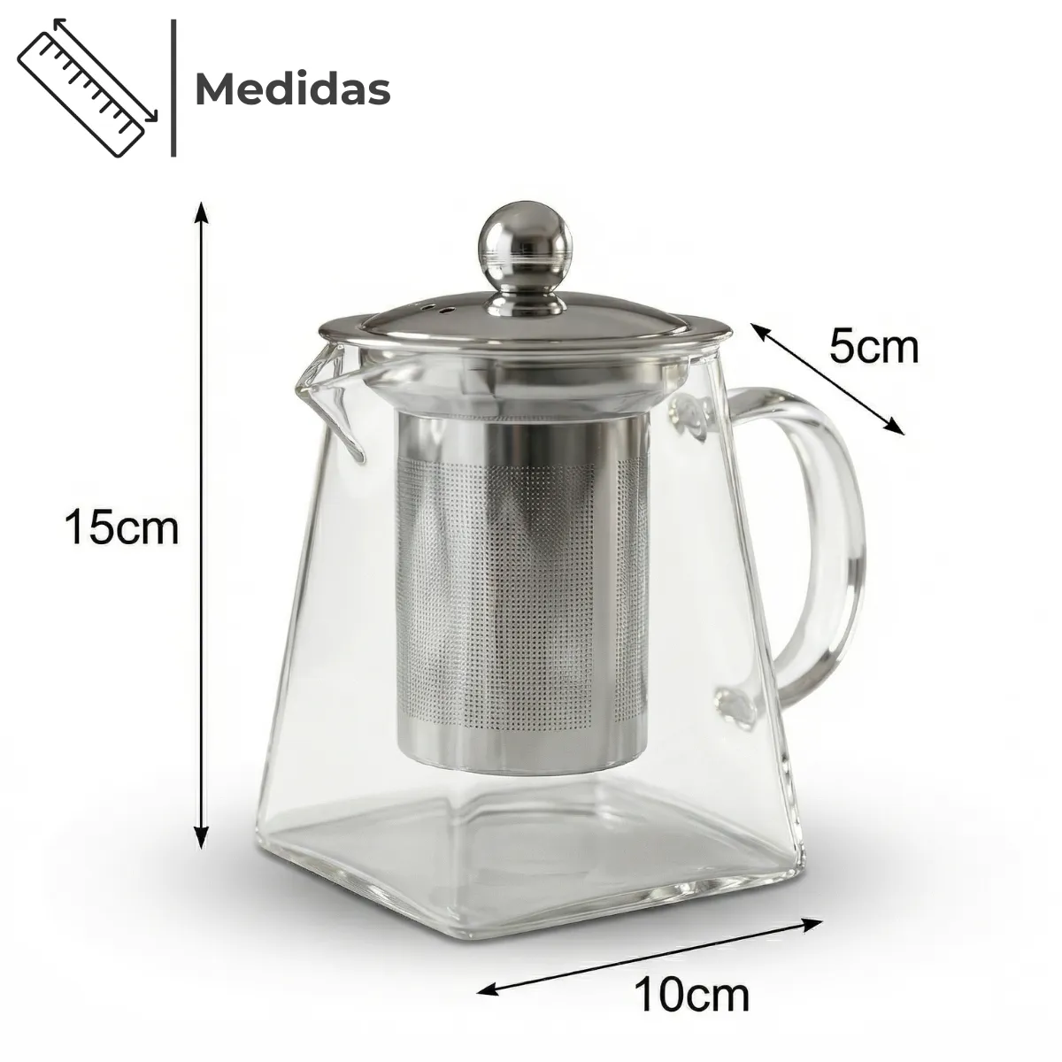 Tetera Cuadrada con Infusor 7