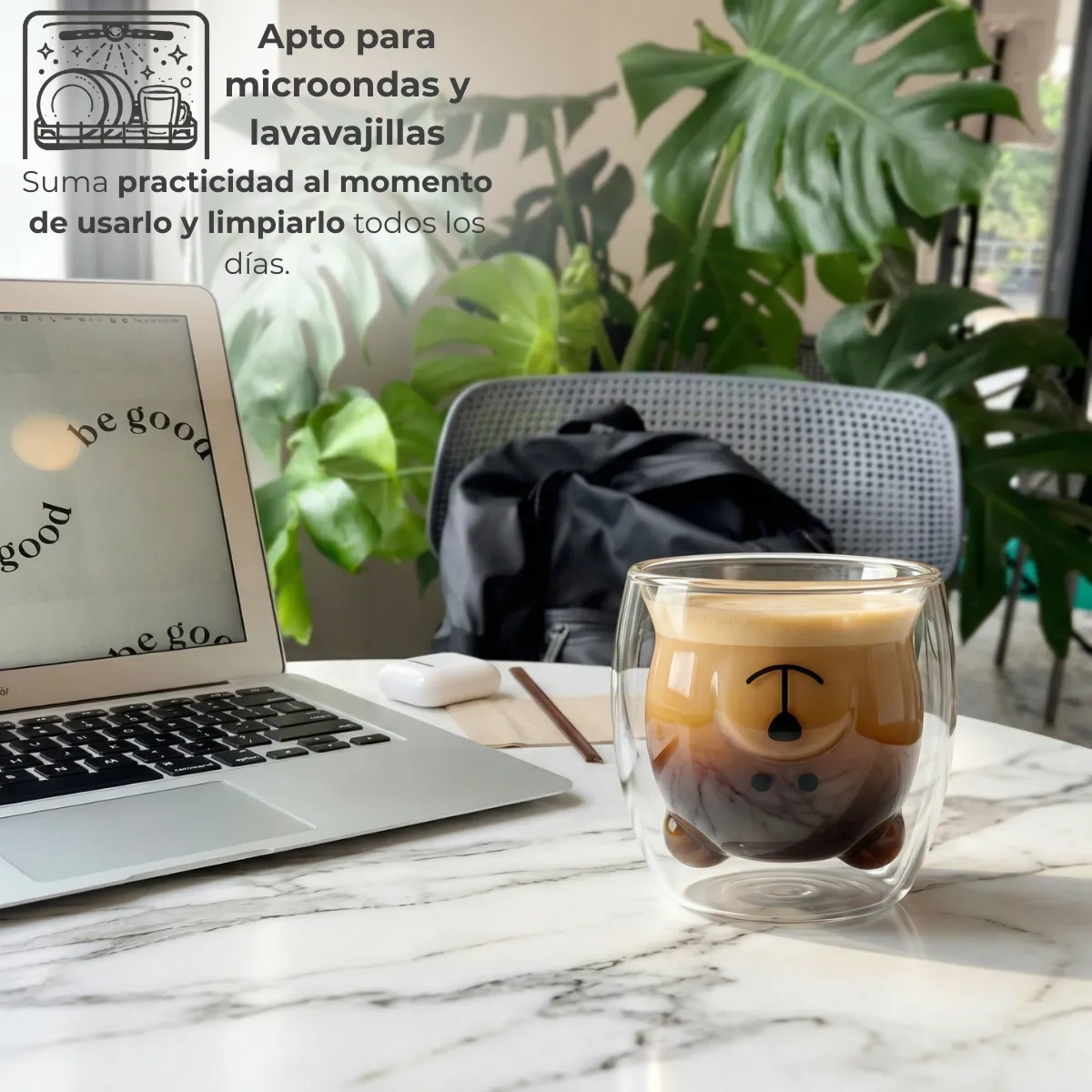 Vaso de Oso Doble Vidrio 6