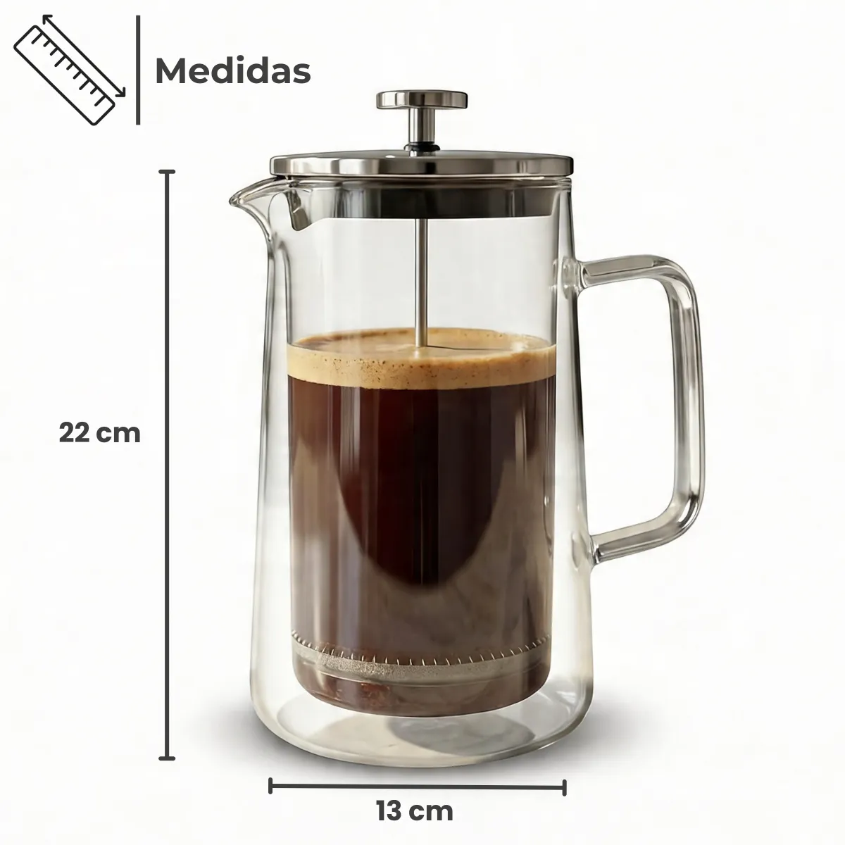 Cafetera Doble Vidrio 8